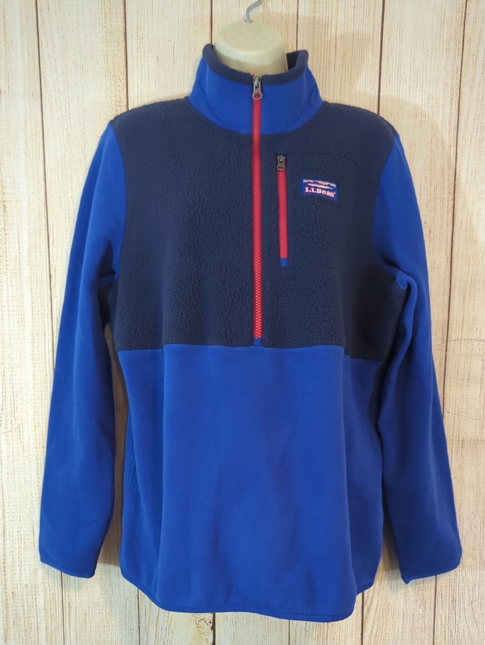 LL Bean Polartec 1/2 Zip Fleece Pullover Blue